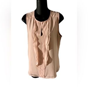 Ladies Ann Taylor Nude Pink Blouse